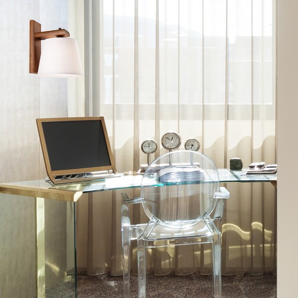 Tmavohnedé nástenné svietidlo ø 20 cm Aida – LAMKUR-image-3