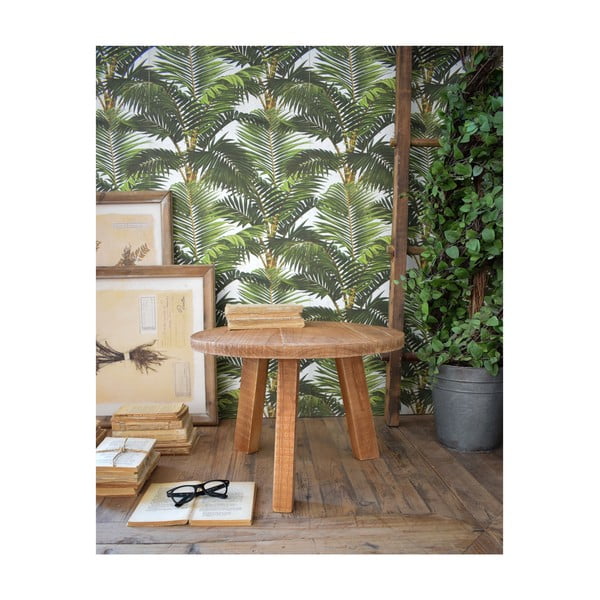 Odkladací stolík z teakového dreva Orchidea Milano Country, ø 50 cm