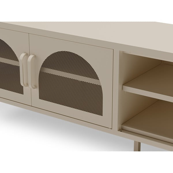 Krémový TV stolík 160x50 cm Diora – Marckeric-image-4