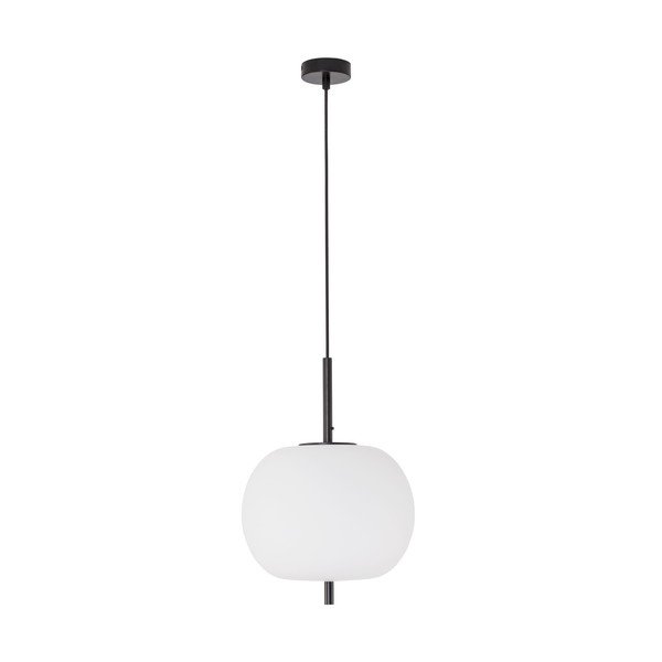 Biele/čierne sklenené závesné svietidlo ø 30 cm Lato – Nova Luce