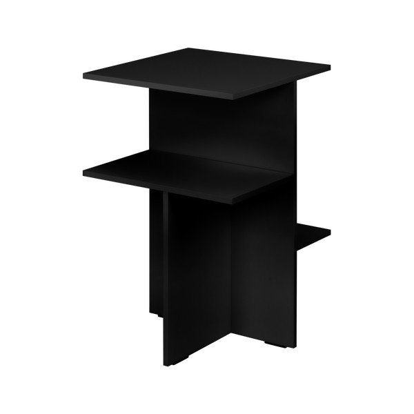 Čierny nočný stolík s poličkami Atik – noo.ma-image-4