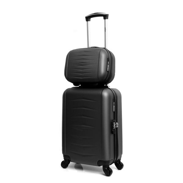 Sada 2 čiernych cestovných kufrov na kolieskach Infinitif Oviedo-image-2