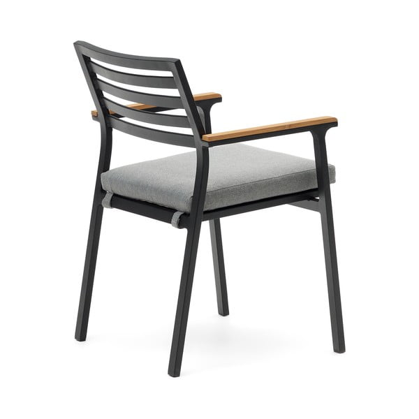 Čierna kovová záhradná stolička Bona - Kave Home-image-4