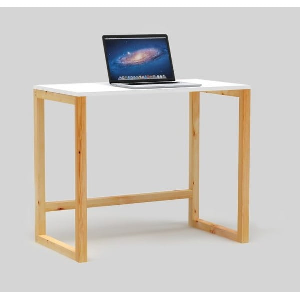 Písací stôl Only Wood Desk s bielou doskou