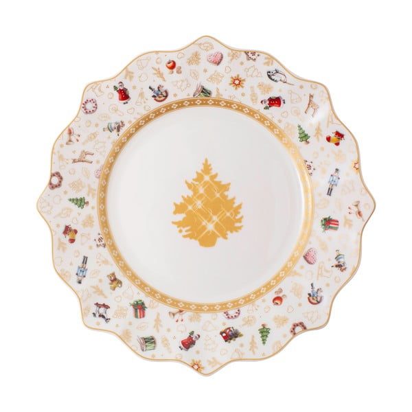 Biely porcelánový tanier s vianočným motívom Villeroy & Boch, ø 24 cm