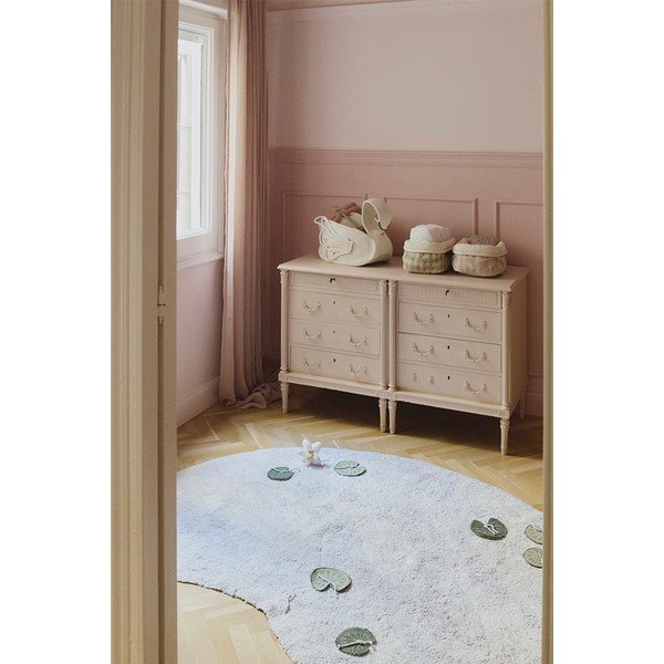 Svetloružový látkový detský kôš na hračky 30x20x20 cm Swan Rose – Lorena Canals-image-2