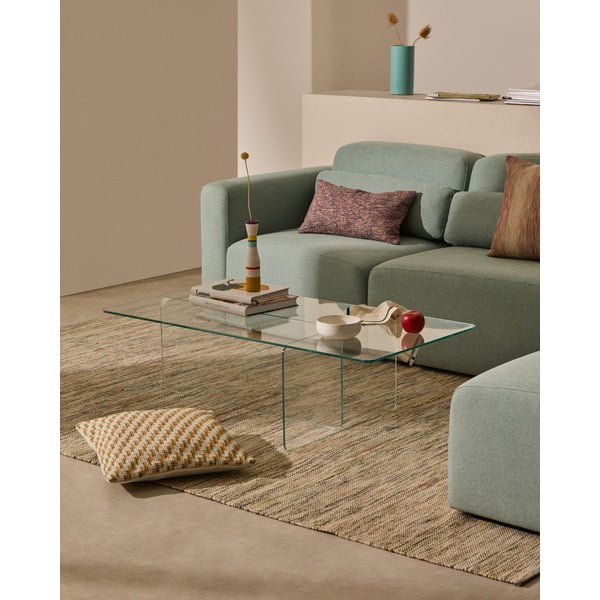 Sklenený konferenčný stolík 60x120 cm Zaren – Kave Home-image-2