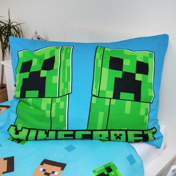 Bavlnené detské obliečky so svietiacim efektom na jednolôžko 140x200 cm Minecraft "Jungle Fight" – Jerry Fabrics-image-3