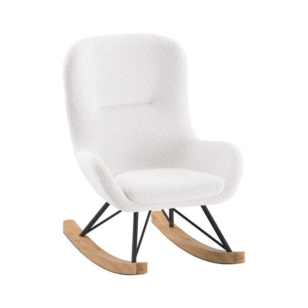 Biele hojdacie detské kresielko z textílie buklé ROCKY – Vipack