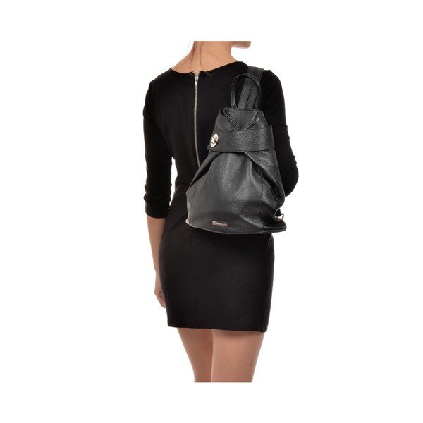 Čierny kožený batoh Anna Luchini Makna-image-1