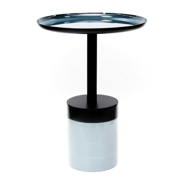 Modro-čierny odkladací stolík 360 Living Valbona, Ø 41 cm
