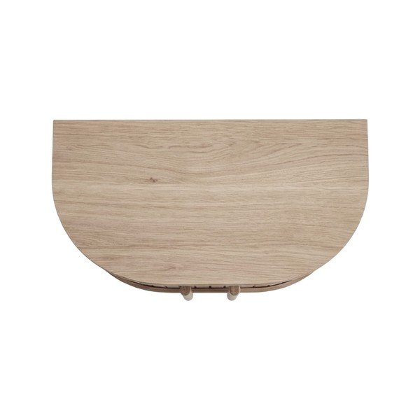 Závesný/s poličkami nočný stolík v dekore duba v svetlo prírodnej farbe Meta – Unique Furniture-image-3
