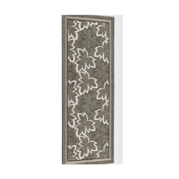 Sivohnedý vysokoodolný kuchynský behúň Webtappeti Maple Fango, 55 x 140 cm