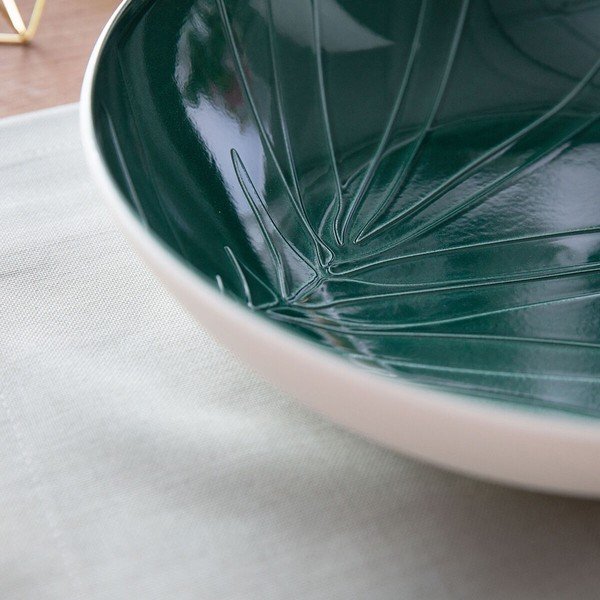 Bielo-zelená porcelánová servírovacia miska Villeroy & Boch Leaf, ⌀ 26 cm-image-4