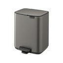 Sivý pedálový oceľový odpadkový kôš 7 l Bo – Brabantia