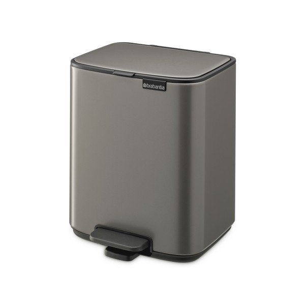Sivý pedálový oceľový odpadkový kôš 7 l Bo – Brabantia
