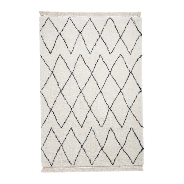 Bielo-čierny koberec Think Rugs Boho Lamento White & Black, 120 × 170 cm