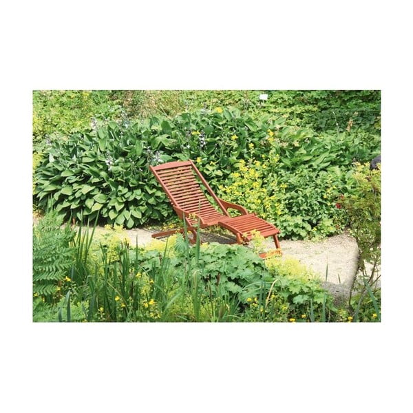 Záhradné skladacie ležadlo z eukalyptového dreva Garden Pleasure Alaska-image-1
