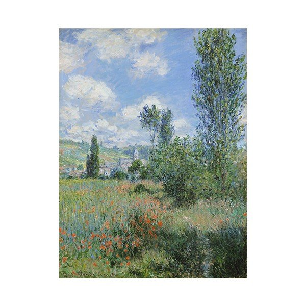 Obraz Claude Monet - View of Vétheuil, 80x60 cm