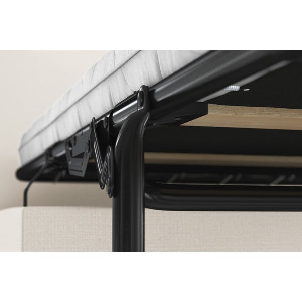 Krémovobiela polstrovaná rozkladacia lavica My Pop Design Brady, 80 cm-image-1