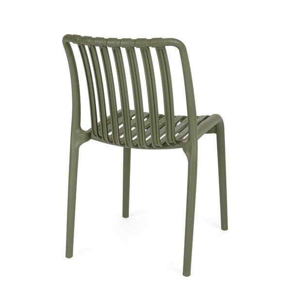 Zelená plastová záhradná stolička Billie – Bizzotto-image-4