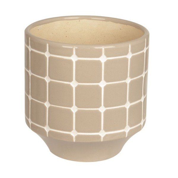 Keramický kvetináč Tiles Warm Grey