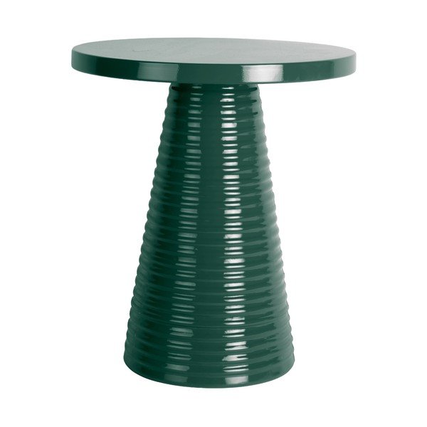 Kovový okrúhly odkladací stolík ø 40 cm Catania Ribbed – Leitmotiv