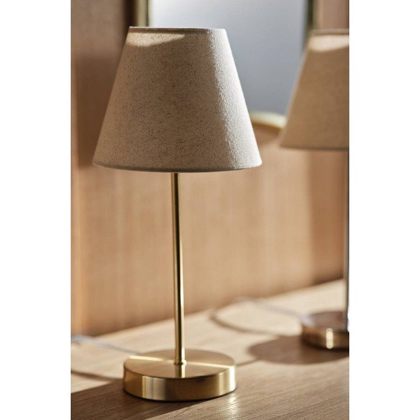 Béžová/v mosadznej farbe látková stolová lampa (výška  39 cm) Lasse – Jotex-image-2
