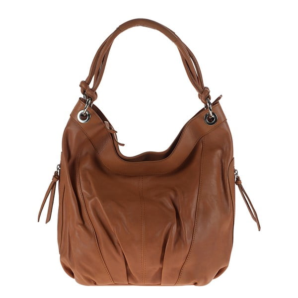 Hnedá kožená kabelka Pitti Bags Erma