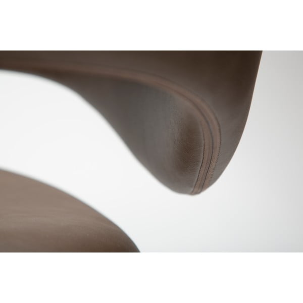 Tmavohnedá jedálenská stolička z imitácie kože Zone – DAN-FORM Denmark-image-4