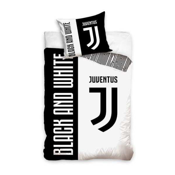 Detské bavlnené obliečky na jednolôžko CARBOTEX Juventus BW II, 160 × 200 cm