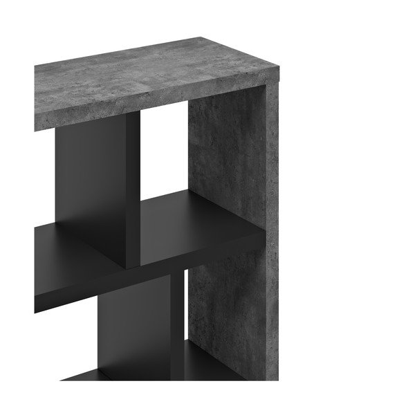 Knižnica v dekore betónu v tmavosivo-čiernej farbe 70x159 cm Berlin – TemaHome-image-3