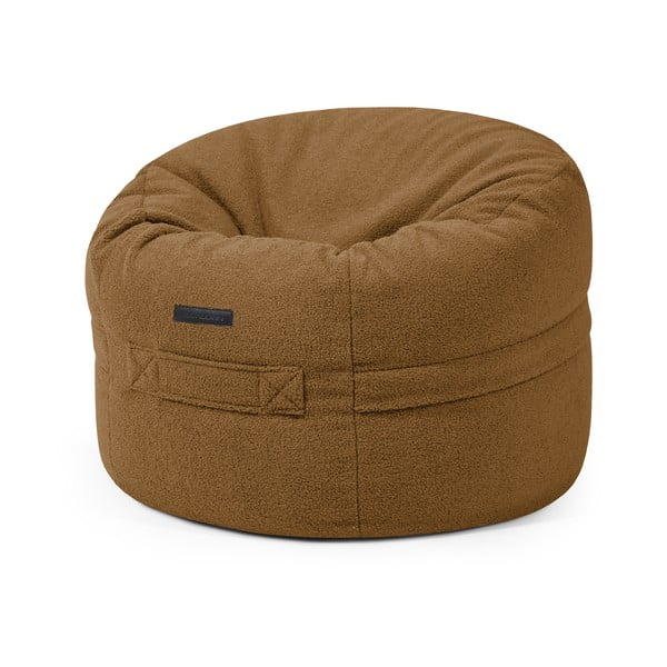 Hnedý detský sedací vak z textílie buklé Roll 80 – SLOWDOWN