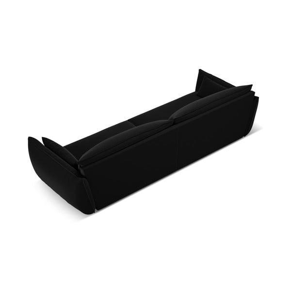 Čierna zamatová pohovka 248 cm Vanda – Mazzini Sofas-image-3