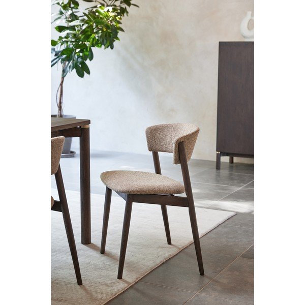Béžové/tmavohnedé kovové jedálenské stoličky v súprave 2 ks Revere – Unique Furniture-image-2