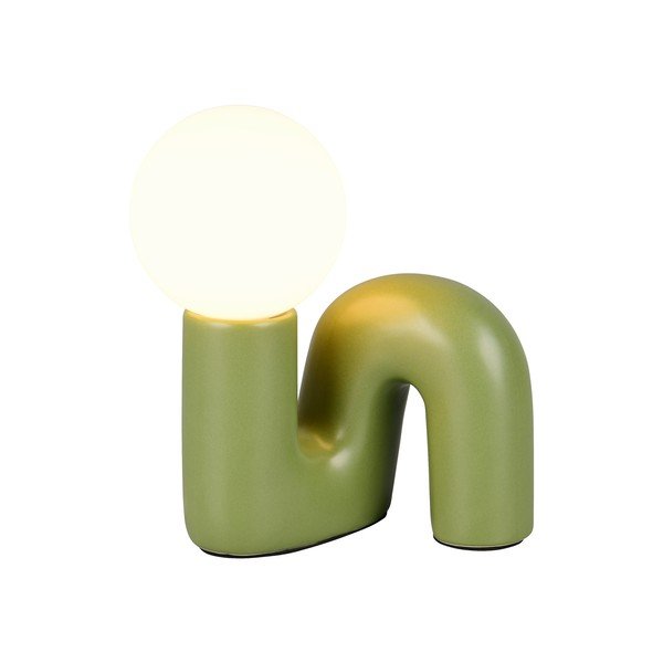 Zelená keramická stolová lampa (výška  21,5 cm) Quinn – Reality-image-3