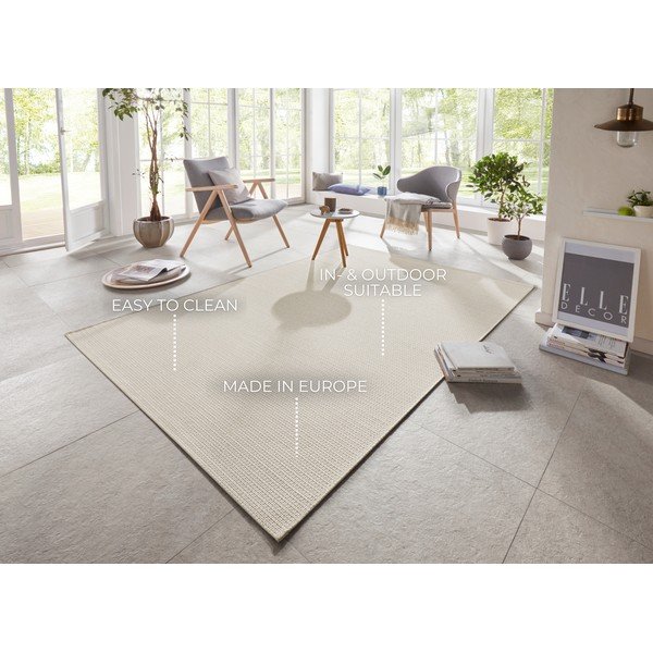 Krémovobéžový koberec vhodný aj na von Elle Decoration Secret Millau, 140 × 200 cm-image-1
