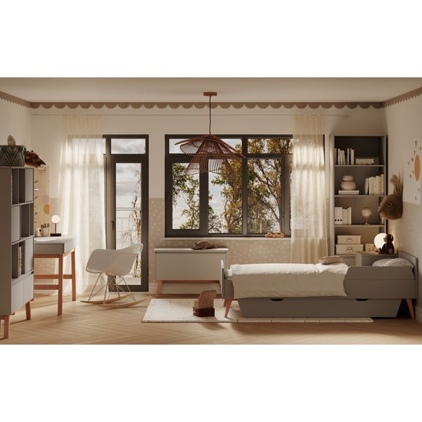 Sivá zásuvka pod detskú posteľ 90x200 cm Swing – Pinio-image-3