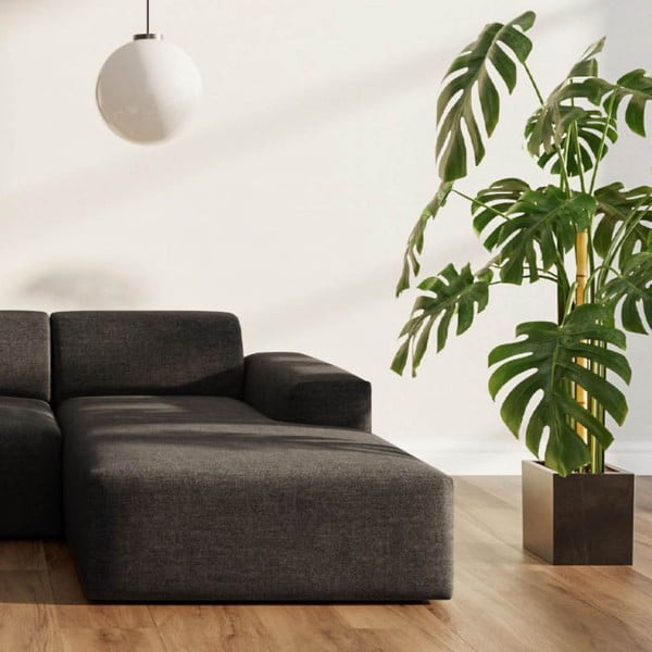 Antracitová rohová pohovka (pravý roh/s leňoškou) Villet – Rodier-image-3