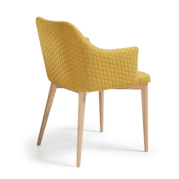 Horčicovožltá jedálenská stolička Kave Home Danai-image-3