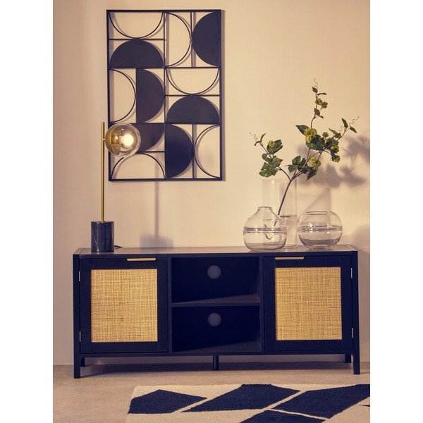 Čierny TV stolík 120x52x38 cm Sherman – Premier Housewares-image-3
