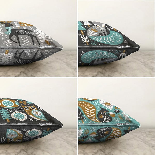 Súprava 4 obliečok na vankúše Minimalist Cushion Covers Winter Forest, 55 x 55 cm-image-1