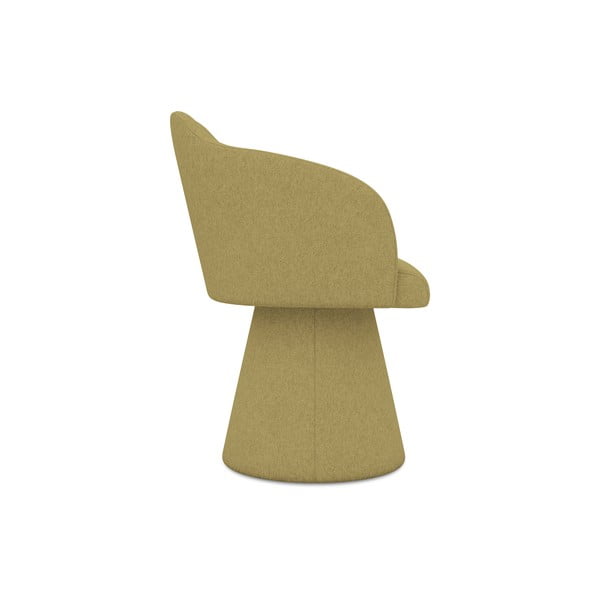 Čalúnené jedálenské kreslo v horčicovej farbe Kanoa – Makamii-image-2