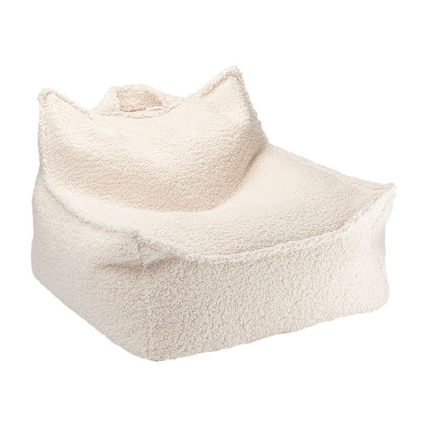 Krémový detský sedací vak z textílie buklé Chair – Wigiwama