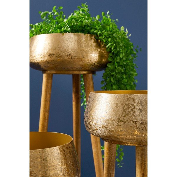 Kovové ručne vyrobené obaly na kvetináče v súprave 3 ks ø 37,5 cm Varanasi – Bizzotto-image-2