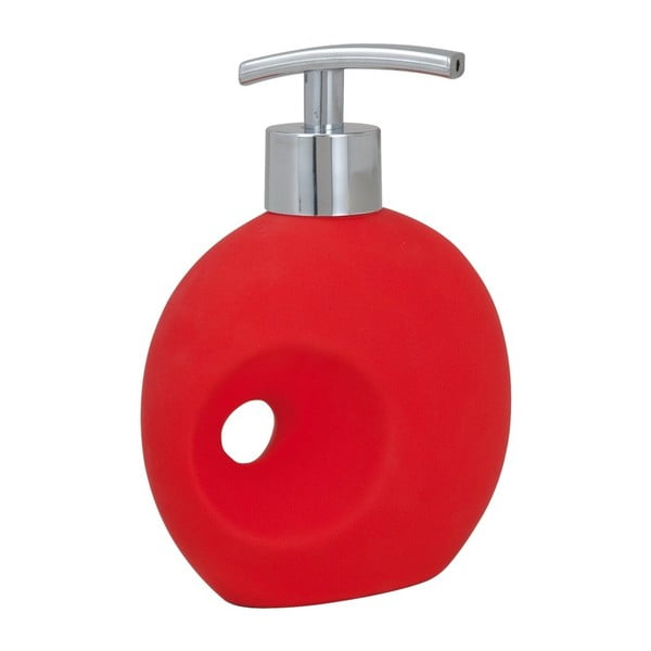 Červený dávkovač na mydlo Wenko Hole Red