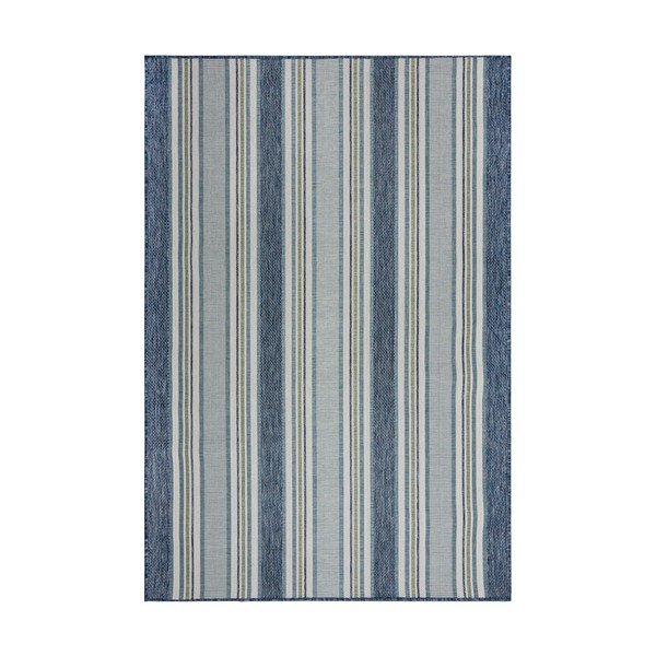 Vnútorný a vonkajší koberec zeleno-modrý 120x170 cm Roma Stripe – Flair Rugs