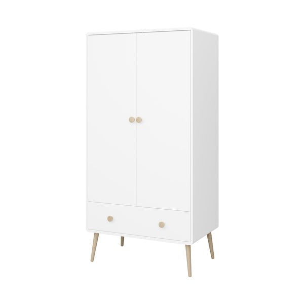 Biela detská šatníková skriňa 80x160 cm Gaia - Tvilum-image-3