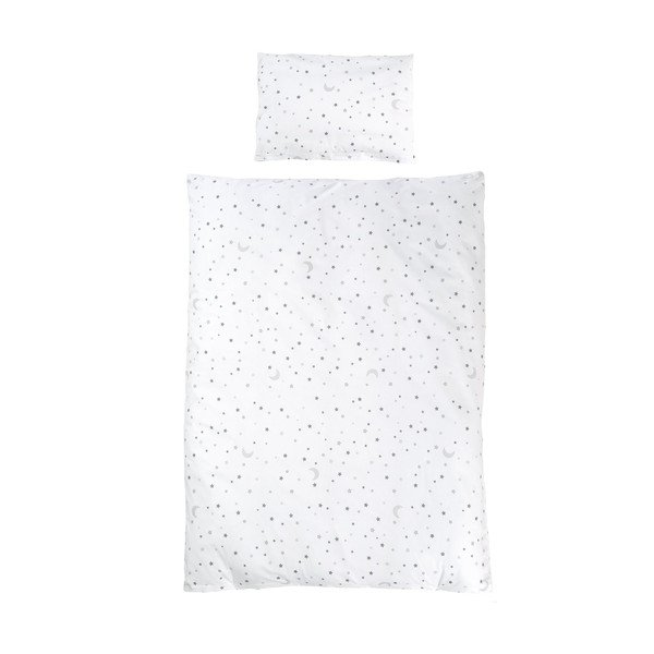 Biele bavlnené detské obliečky do postieľky 100x135 cm Sternenzauber – Roba