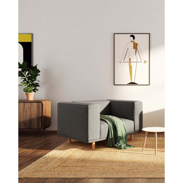 Sivé relaxačné kreslo Kukumo – Ame Yens-image-1